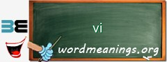 WordMeaning blackboard for vi